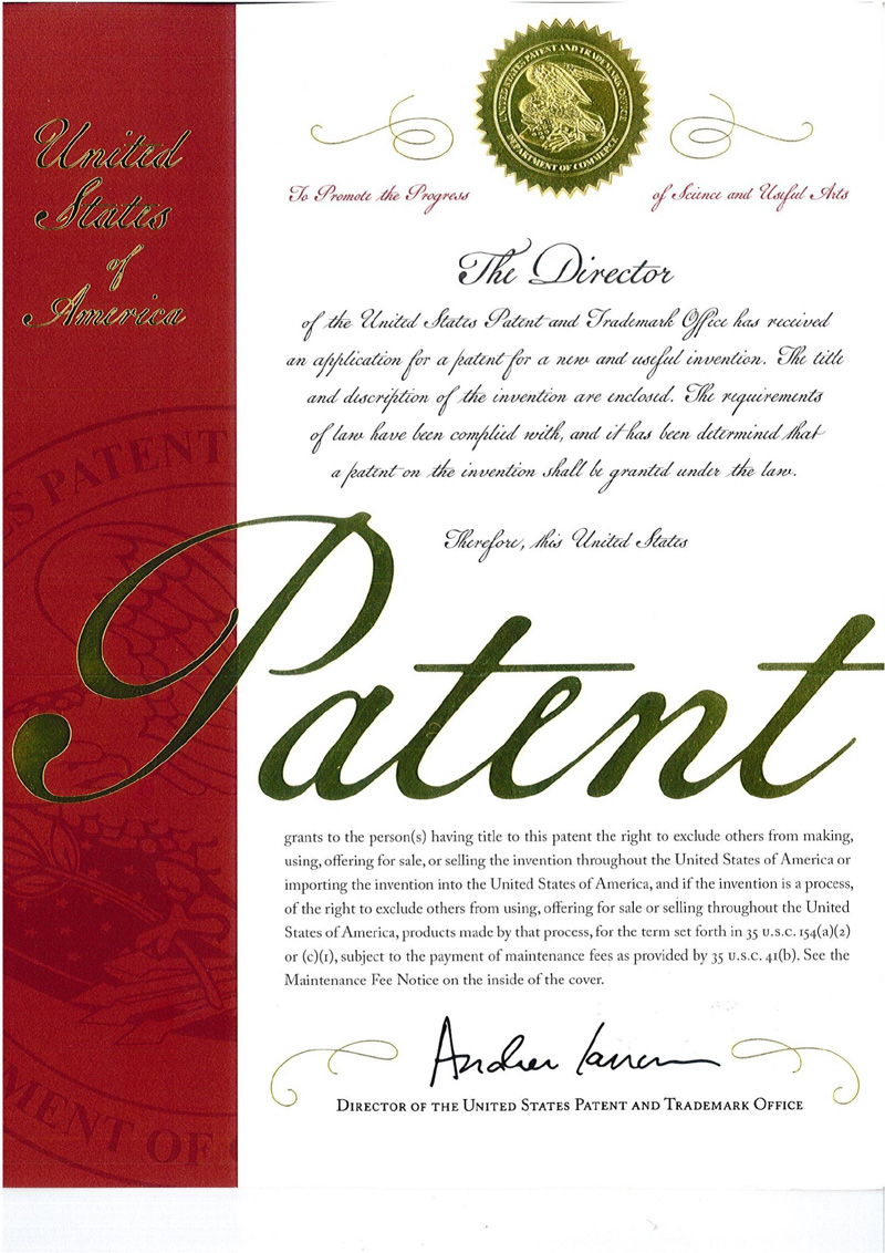 EX190617PPC-US 美国发明专利证书